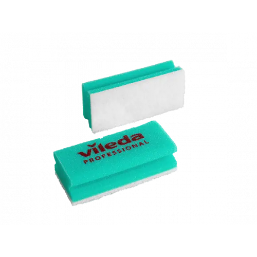 Губки для посуды мягкие набор Vileda Professional 10 губок зеленые губки, белый абразив