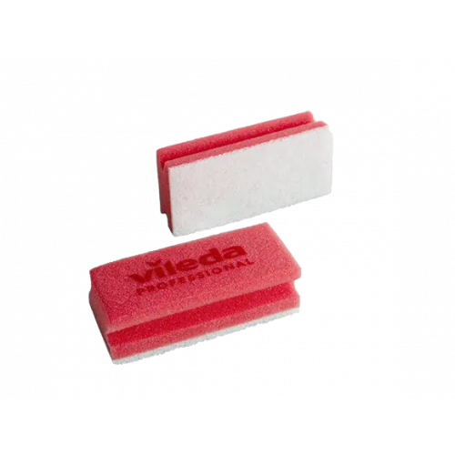 Губки для посуды мягкие набор Vileda Professional 10 губок красные губки, белый абразив