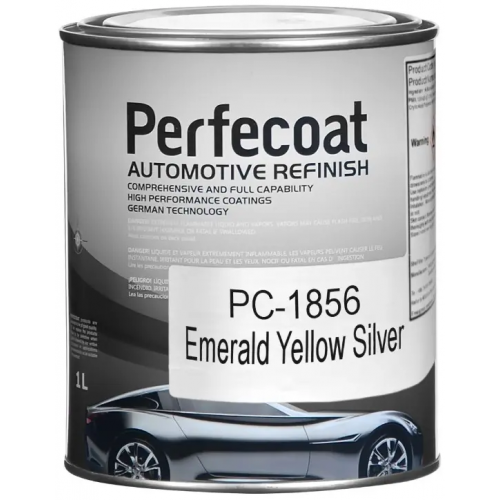 Эмаль базовое покрытие Perfecoat PC 1K 1 л изумрудно желтая серебристая