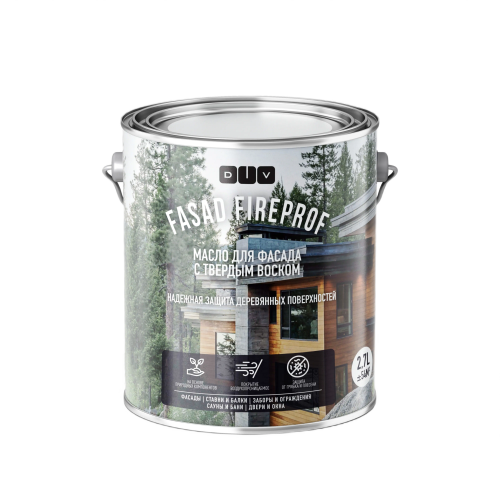 Масло для фасада с твердым воском DIV Fasad Fireprof 2.7 л BL 0010