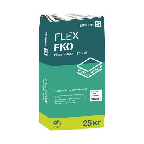 Клей плиточный оптимальный Strasser Flex Fko 25 кг