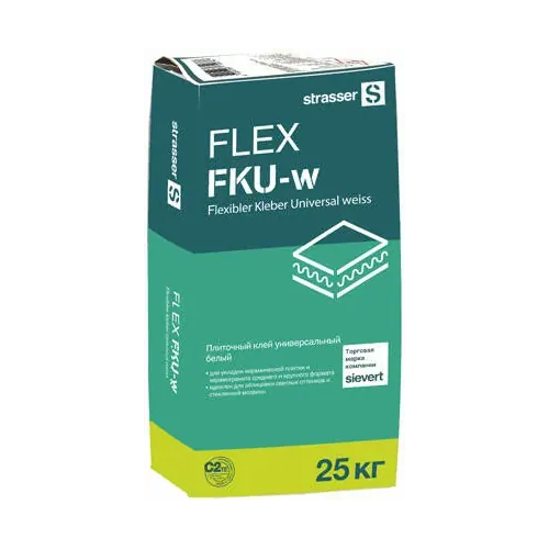 Клей плиточный универсальный Strasser Flex FKU W 25 кг