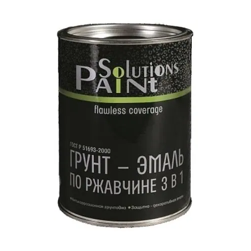 Грунт эмаль по ржавчине 3 в 1 с фосфатом цинка Paint Solutions 1.9 кг черная