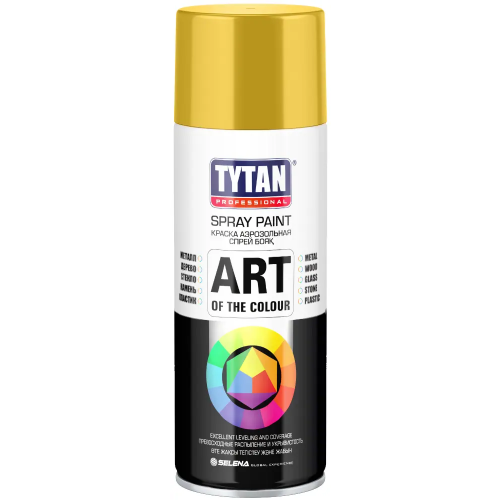 Краска аэрозольная Титан Professional Spray Paint Art of the Colour 400 мл золотой металлик RAL 270M