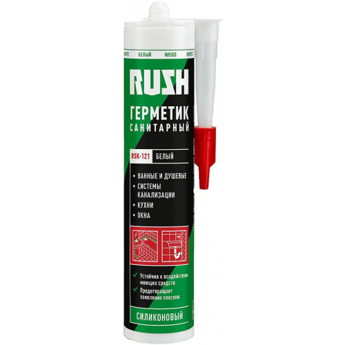Герметик силиконовый санитарный Rush RSK 121 240 мл