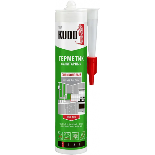 Герметик санитарный силиконовый Kudo Home 280 мл сигнальный серый