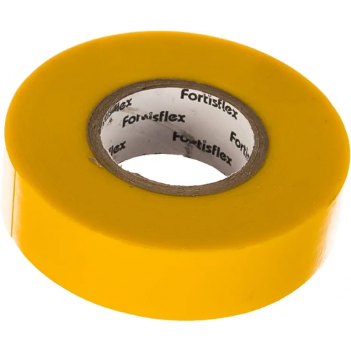 Изолента ПВХ Fortisflex 19*20 м желтая