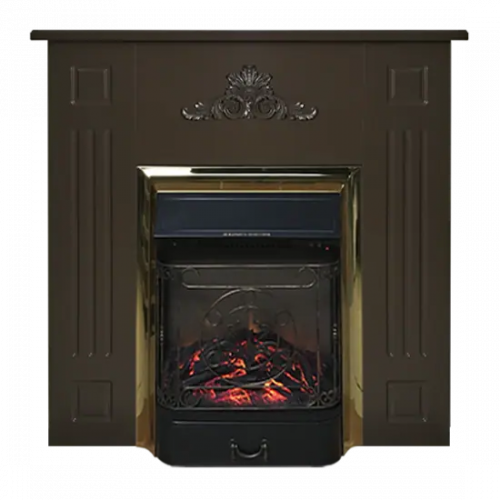 Каминокомплект классический Glenrich Лотос Magestic brass шоколад