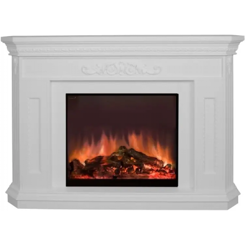 Каминокомплект классический Glenrich Каролина Delux Vision 28 Vision 28 EF LED FX мрамор белый
