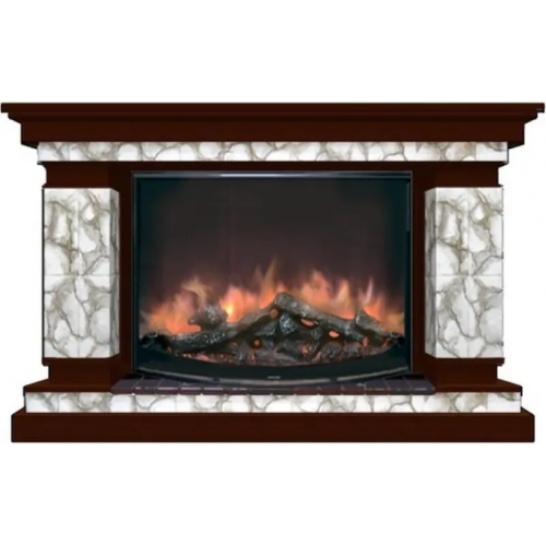 Каминокомплект с отделкой камнем Glenrich Лорд 36 Rondo S36 дуб 46