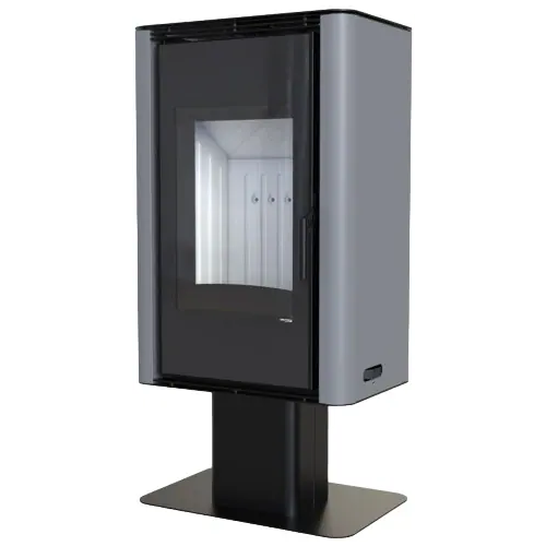 Печь камин Defro Home Solum Top прямая 9000 Вт облицовка серая сталь