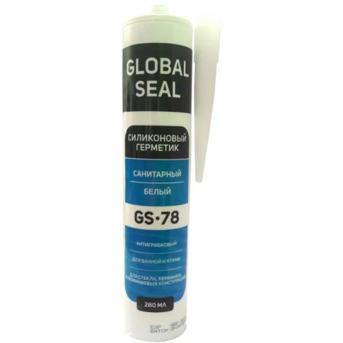Герметик силиконовый санитарный Global Seal GS 78 280 мл белый