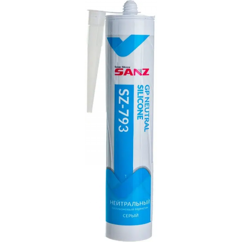 Герметик силиконовый нейтральный Sanz SZ 793 280 мл серый
