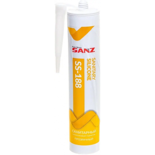 Герметик силиконовый санитарный Sanz SS 188 280 мл бесцветный