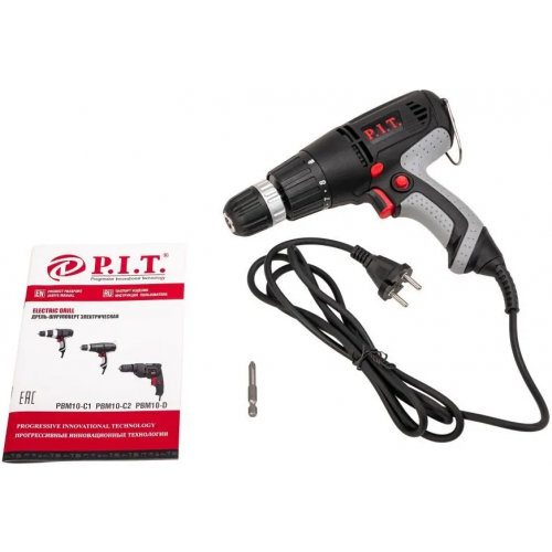 Дрель шуруповерт электрическая P.I.T PBM10 C1 400 Вт 220 В