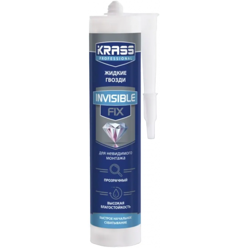 Жидкие гвозди для невидимого монтажа Krass Professional Invisible Fix 300 мл