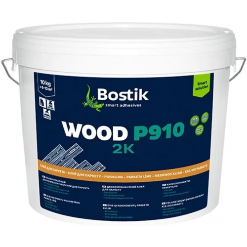 Клей полиуретановый двухкомпонентный для всех видов паркета Bostik Wood P910 2K клей полиуретановый 2 комп для всех видов паркета 1 кг