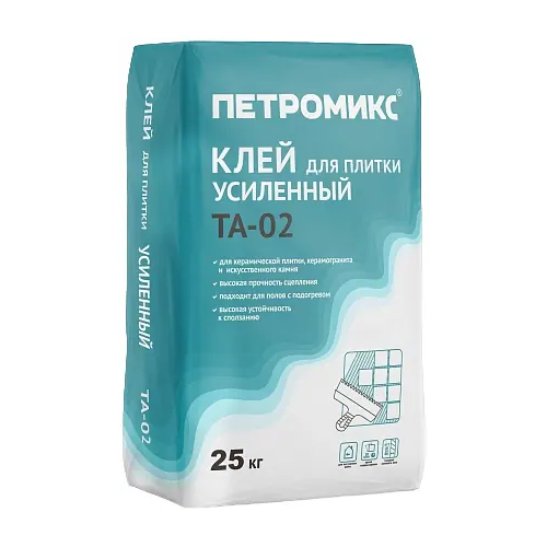 Клей для плитки усиленный Петромикс TA 02 25 кг