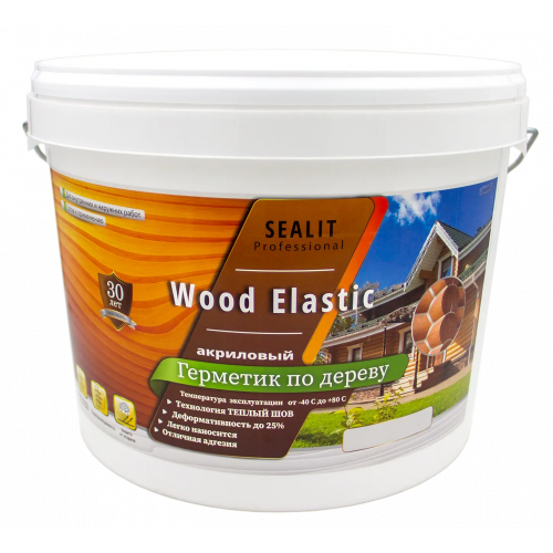 Герметик акриловый по дереву Sealit Professional Wood Elastic 5 л медовый