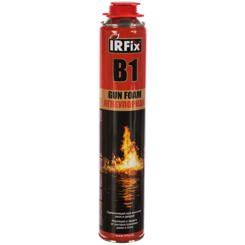 Пена монтажная огнеупорная профессиональная Irfix B1 Gun Foam 800 мл