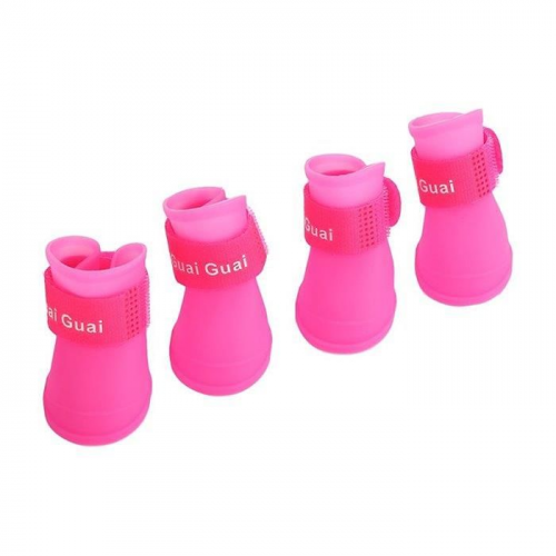 Ботинки для собак ГРЫЗЛИК АМ силиконовые розовые размер S 4,3х 3,3см