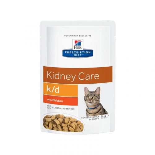 Корм для кошек Hill's Prescription Diet Feline K/D при заболевании почек, курица пауч