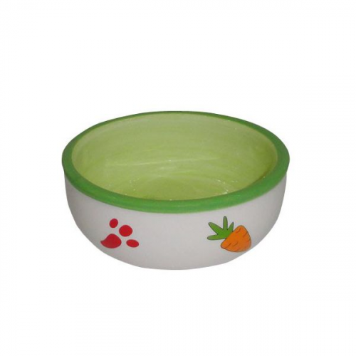 Миска для грызунов Foxie Green зеленая керамическая 10,5х10,5х3см 170мл