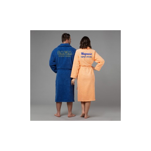 Комплект халатов с вышивкой "Супер мама и супер папа"