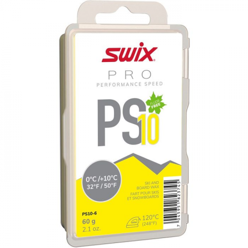 Парафин углеводородный Swix PS10 Yellow (0°С +10°С) 60 г