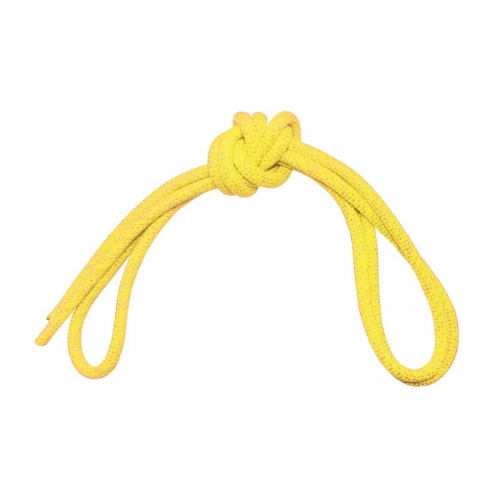 Скакалка гимнастическая с люрексом Body Form BF-SK03 (BF-JRGL01) 2.5м, 150гр желтый