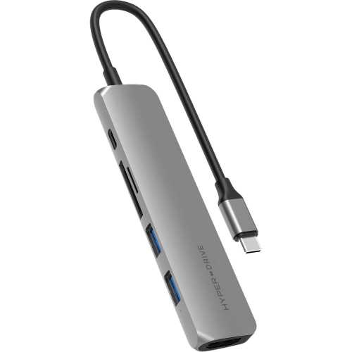 USB-хаб HyperDrive BAR 6-in-1 USB-C для iPad Pro, MacBook Pro/Air (Silver)