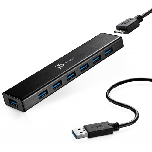USB-концентратор j5create 7-Port USB 3.0 JUH377 (Black)