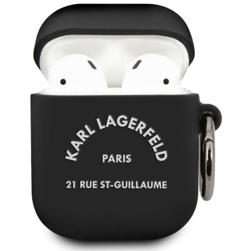 Чехол Karl Lagerfeld Silicone Case (KLACA2SILRSGBK) для AirPods (Black)
