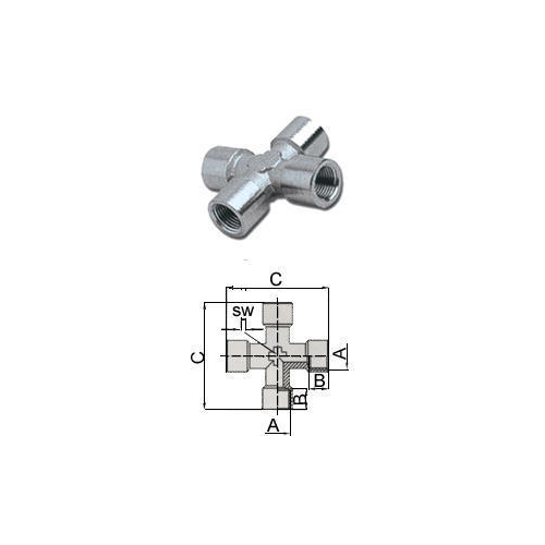 Крест В-В-В-В 3/8" GAV 1254/3