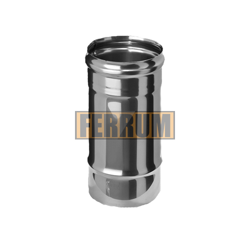 Труба-Дымоход (из нержавеющей стали 0,5 мм) ф120 х0,25м Ferrum 30788