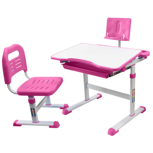 RIFFORMA Комплект парта с подставкой для книг и стул Rifforma SET-17 розовый