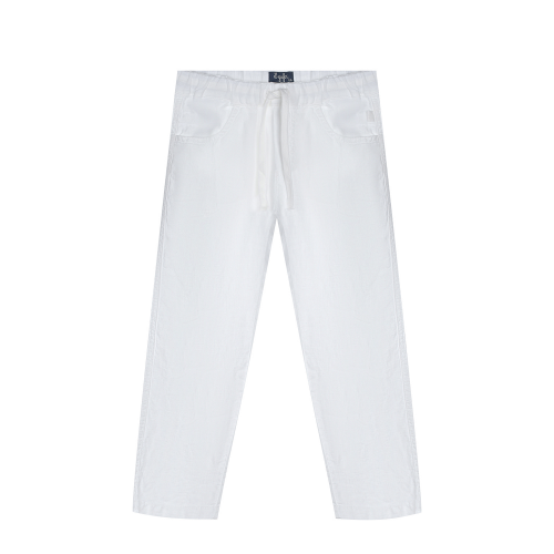 Белые льняные брюки IL Gufo