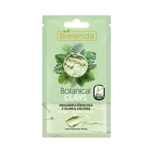 Bielenda, Маска для лица с зеленой глиной Botanical Clays, 8 г