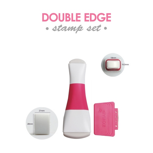 Konad, Double edge stamp set, Квадратный штамп и скрапер