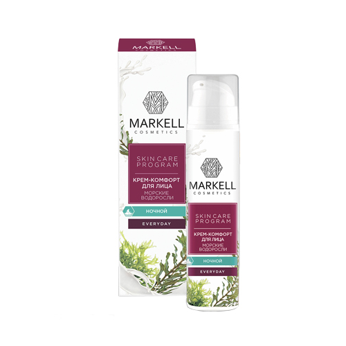 Markell, Крем-комфорт для лица Everyday «Морские водоросли», ночной, 50 мл