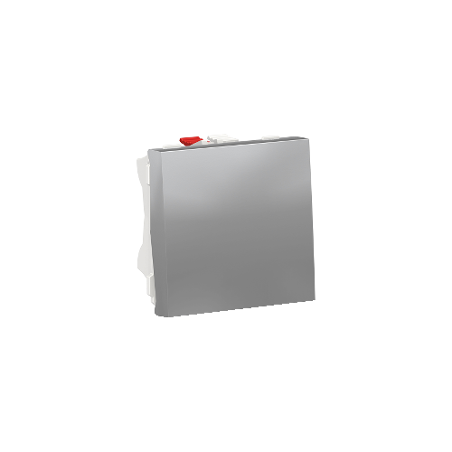  Переключатель 1-клавишный, сх. 6 10 AX, 250 В, 2 модуля, Алюминий Schneider Electric NU320330