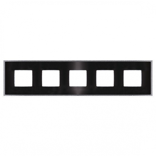  Рамка Belle Epoque Metal Graphite / Bright chrome 5-постовая гор/верт. Fede FD01435GRCB