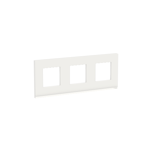  Рамка Unica Pure Белое стекло 3-постовая Schneider Electric NU600685