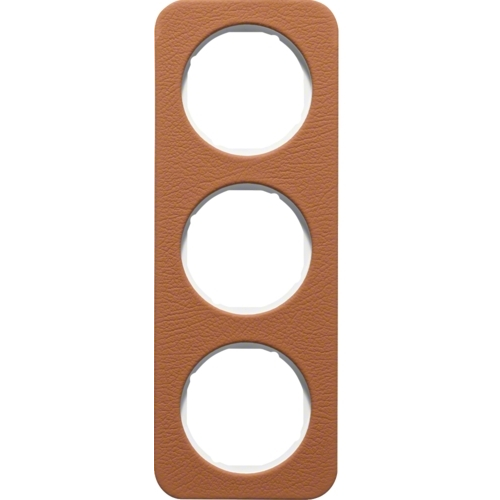  Рамка R.1 Кожа, белый 3-постовая Berker 10132369