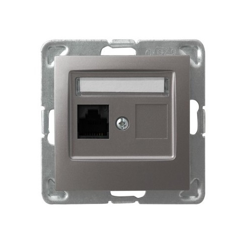 Ospel Impresja Титан Розетка компьютерная 1-я, категория 5e, RJ-45, без рамки GPK-1Y/K/m/23