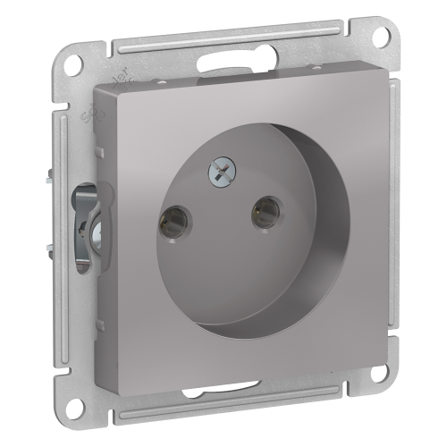 Atlasdesign Розетка без заземления, 16А, механизм, Алюминий Schneider Electric ATN000341