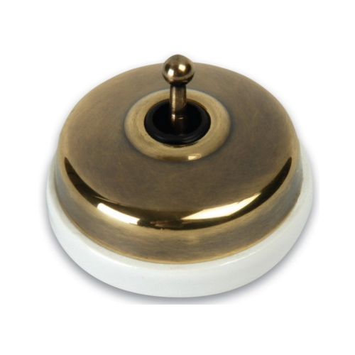  Кнопка (тумблерная)10A-250V, бронза Fontini 60312572