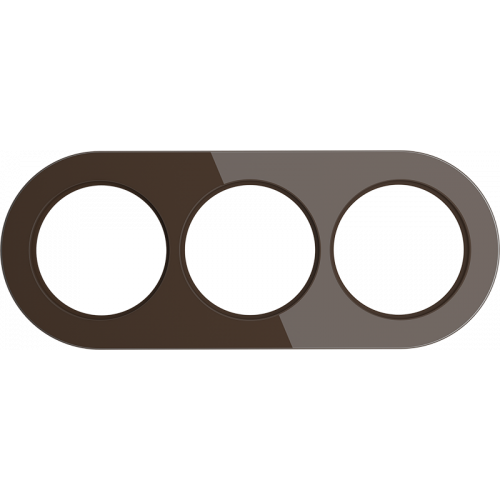  Рамка на 3 поста (Коричневый) Favorit Runda Werkel a044900 WL21-frame-03