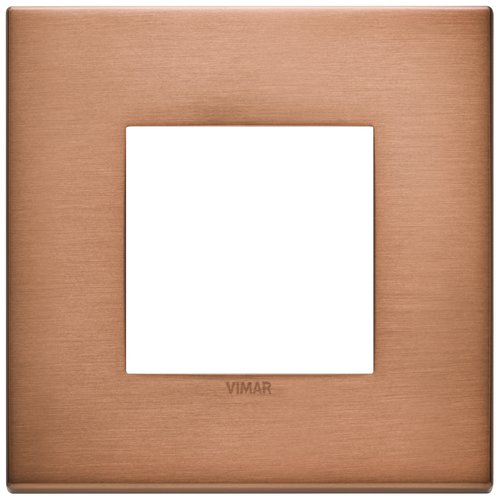  Рамка Eikon EXE Медь сатиновая 2-модульная Vimar 22642.86