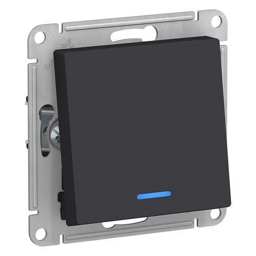  Atlasdesign 1-кл Переключатель с подсветкой, сх.6а, 10АХ, механизам, Карбон Schneider Electric ATN001063